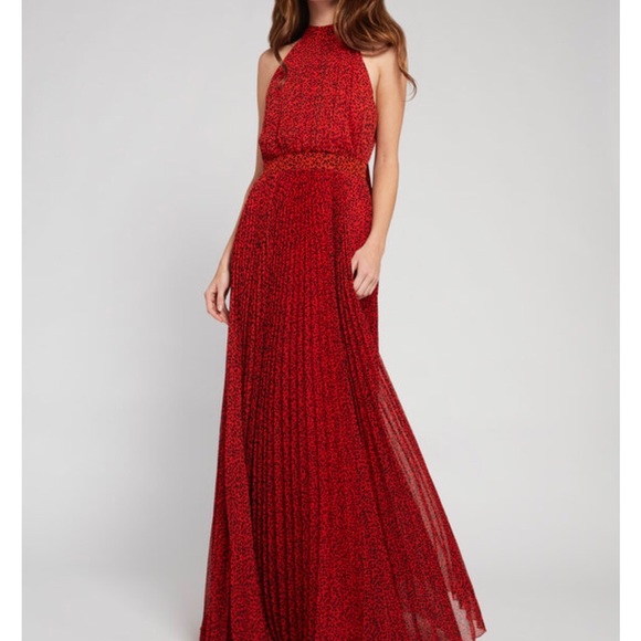 red leopard maxi dress